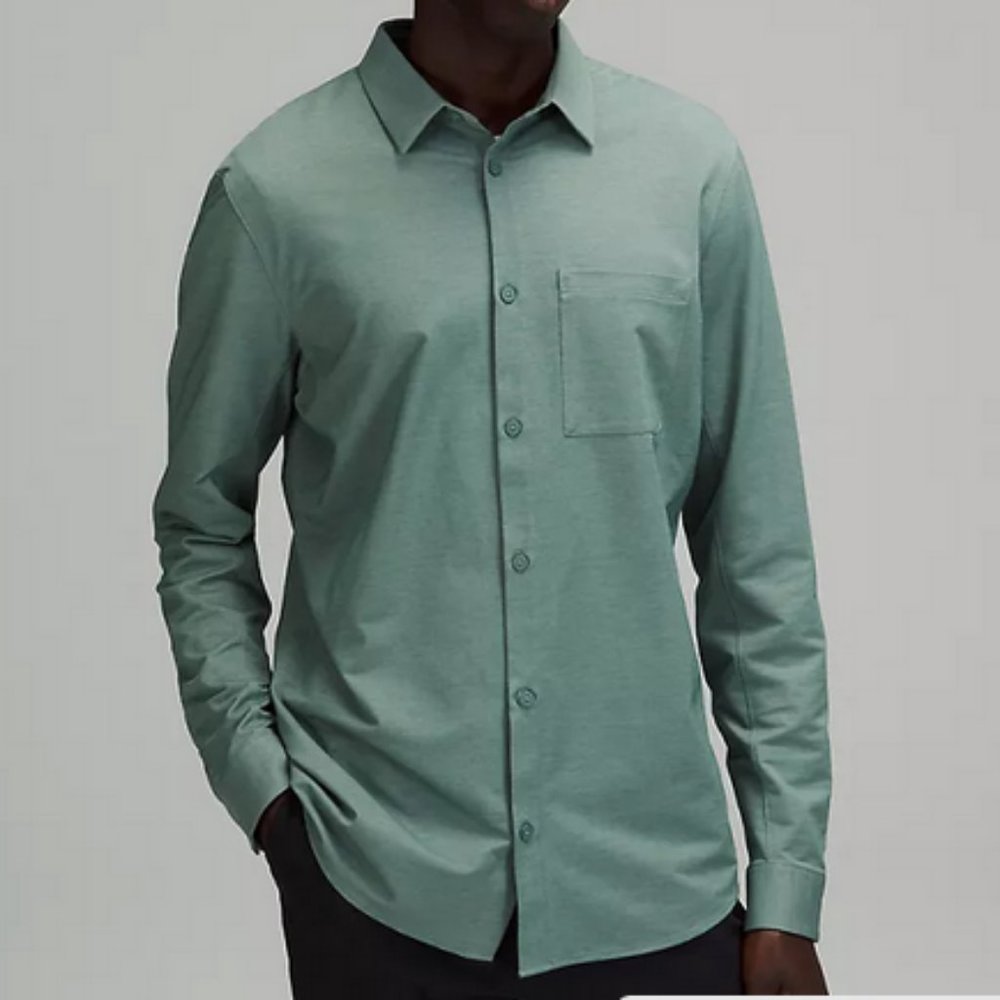 Lululemon Commission Long Sleeve Shirt Tidewater Medium